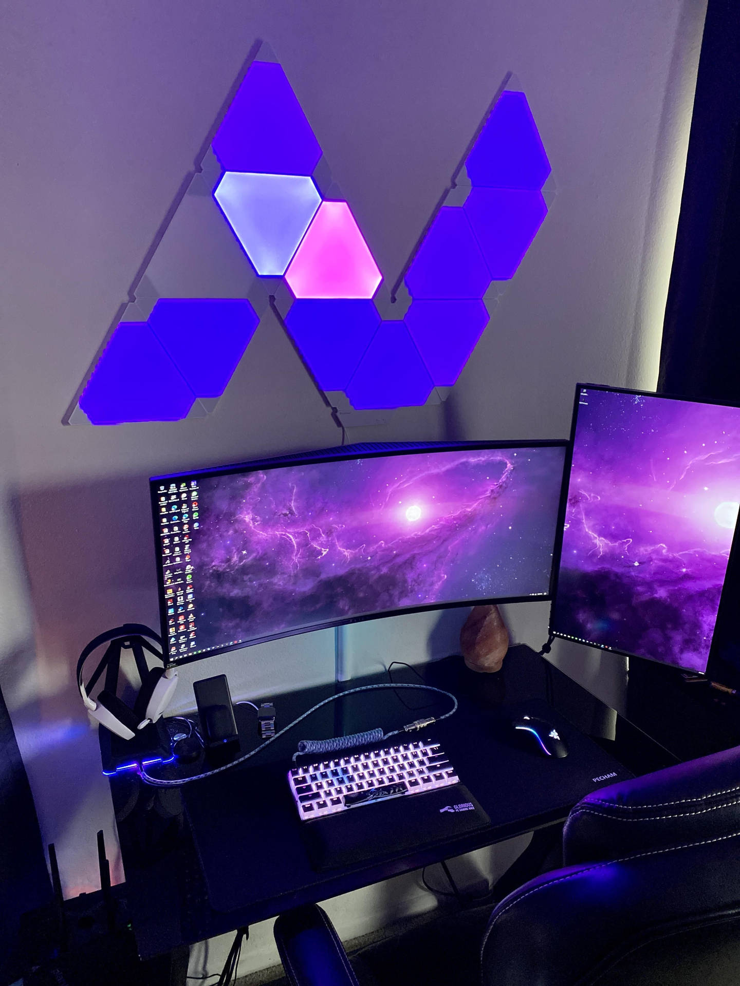 Beleuchteterdesktop-computer Wallpaper