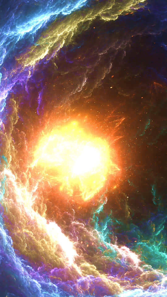 A Colorful Explosion In Space Wallpaper