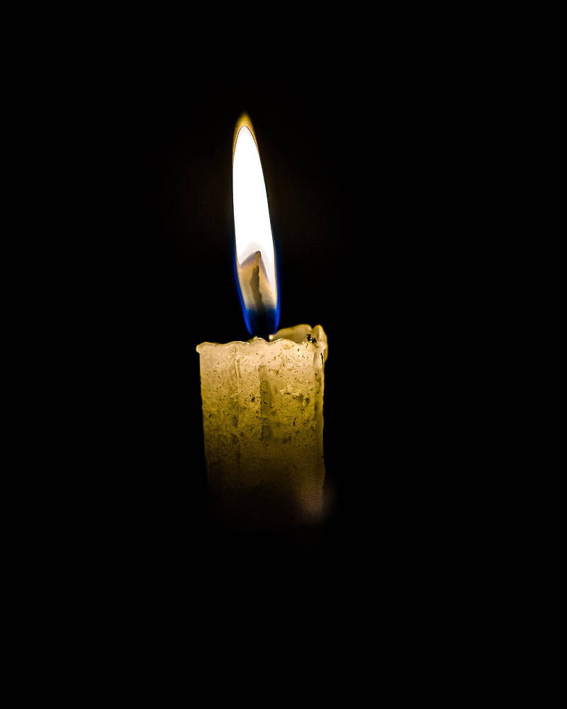 Lit Old Candle Condolence
