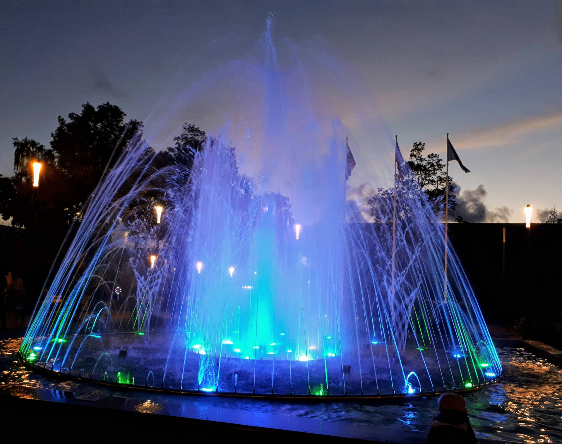 Lithuania Blue Water Fountain