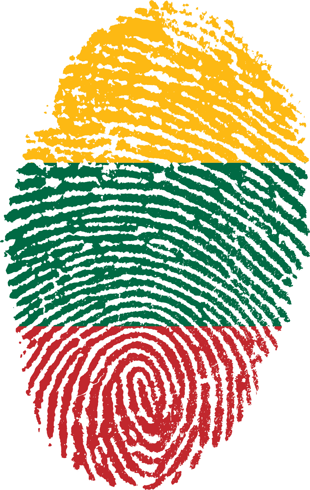 Lithuanian Fingerprint Flag Art PNG