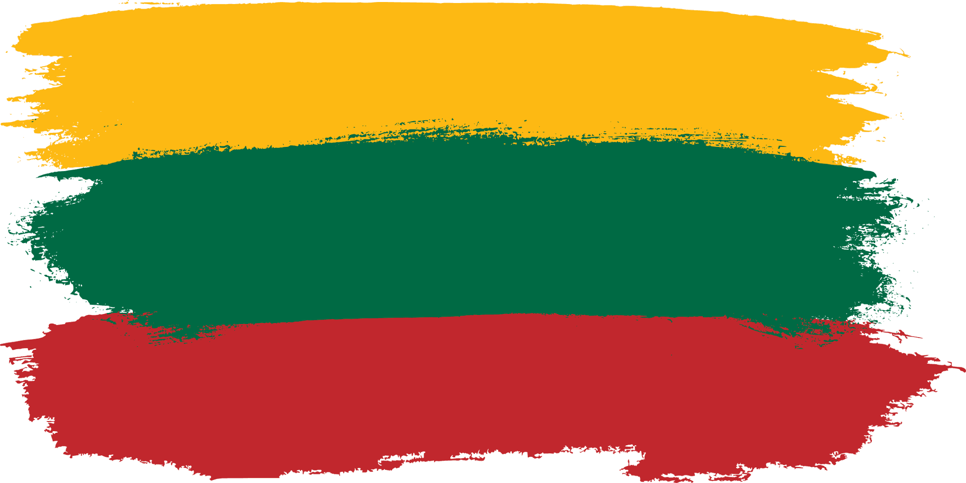 Lithuanian Flag Brush Stroke PNG