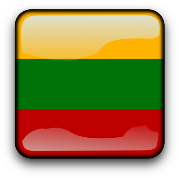 Lithuanian Flag Button PNG