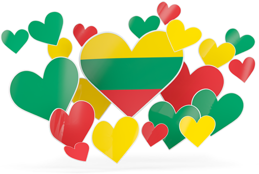 Download Lithuanian Pride Hearts | Wallpapers.com