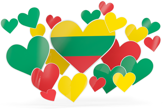 Lithuanian Pride Hearts PNG