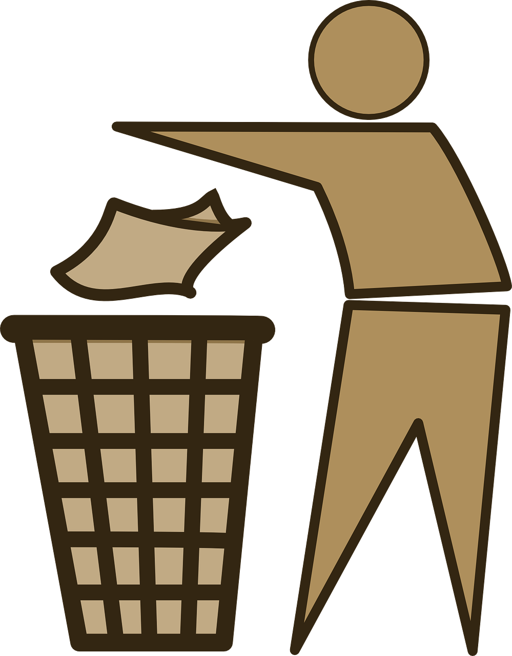 Litter Disposal Sign Icon PNG