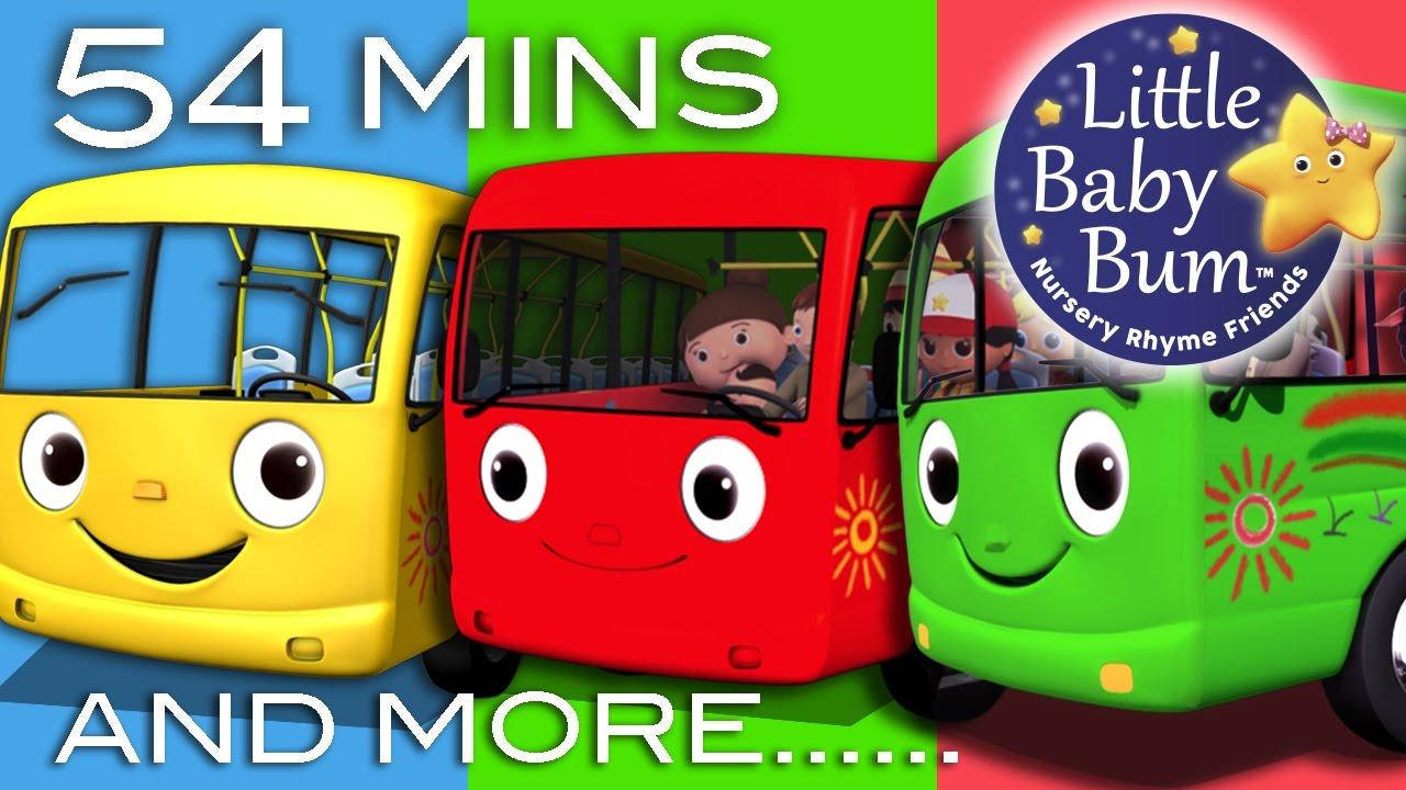 Pequeñosautobuses Escolares De Little Baby Bum. Fondo de pantalla