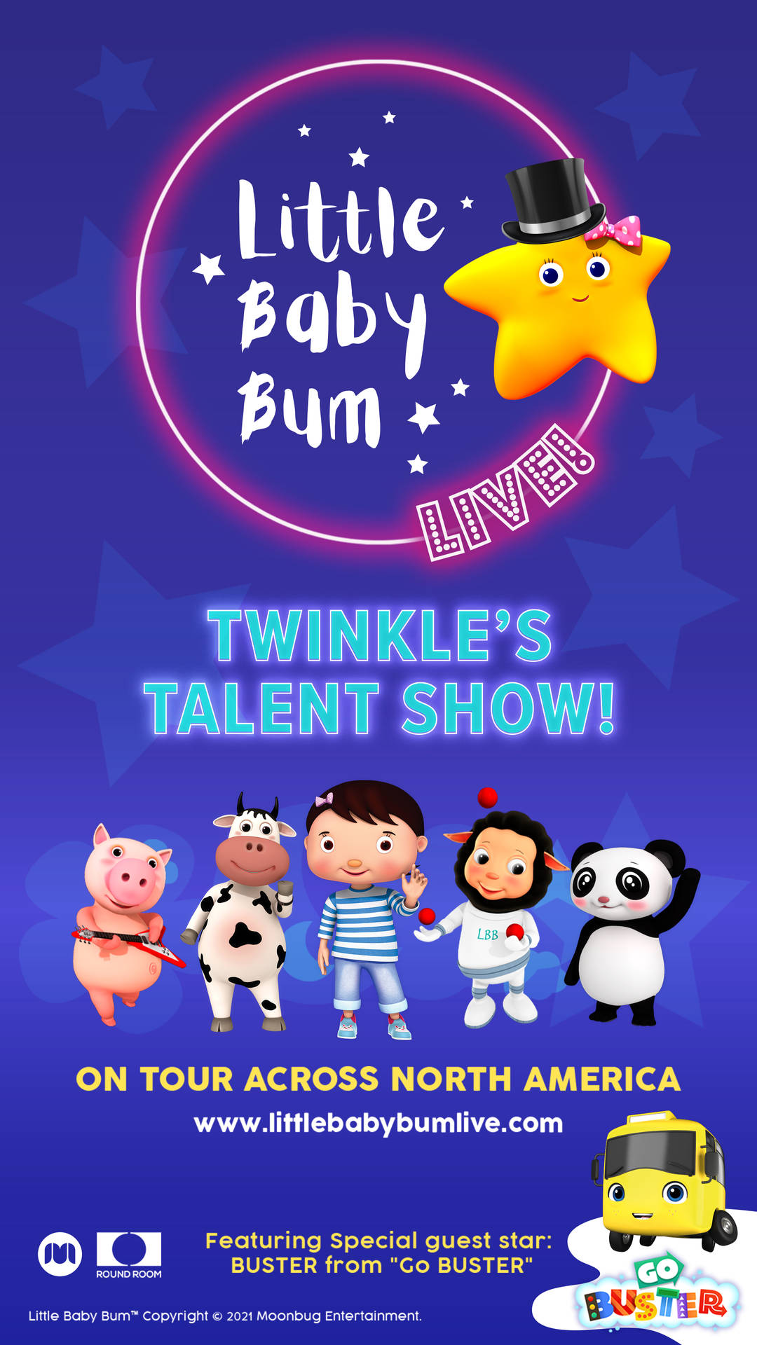 Lille Baby Bum Twinkle's Talent Show skinner op fra væggen. Wallpaper