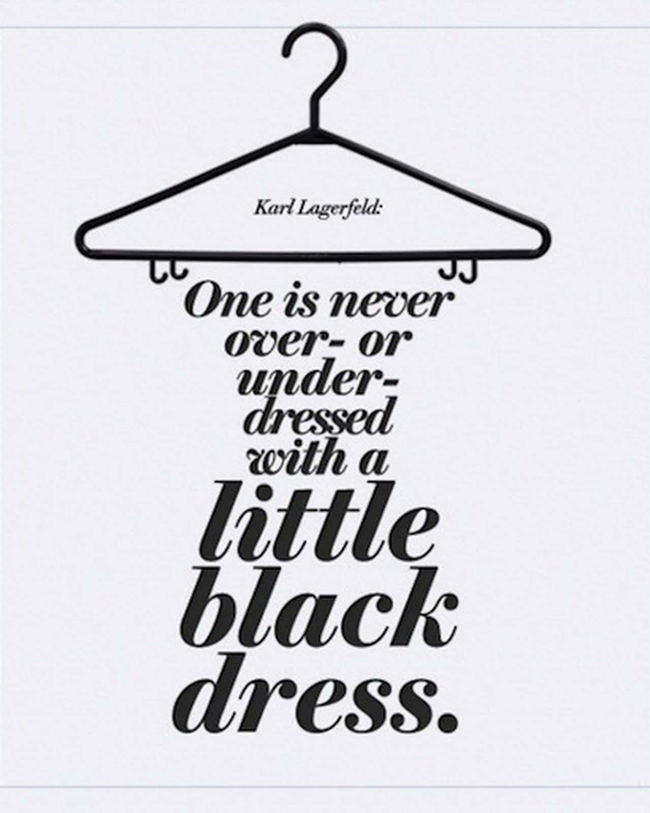 Little Black Dress Fashion Quote Wallpaper