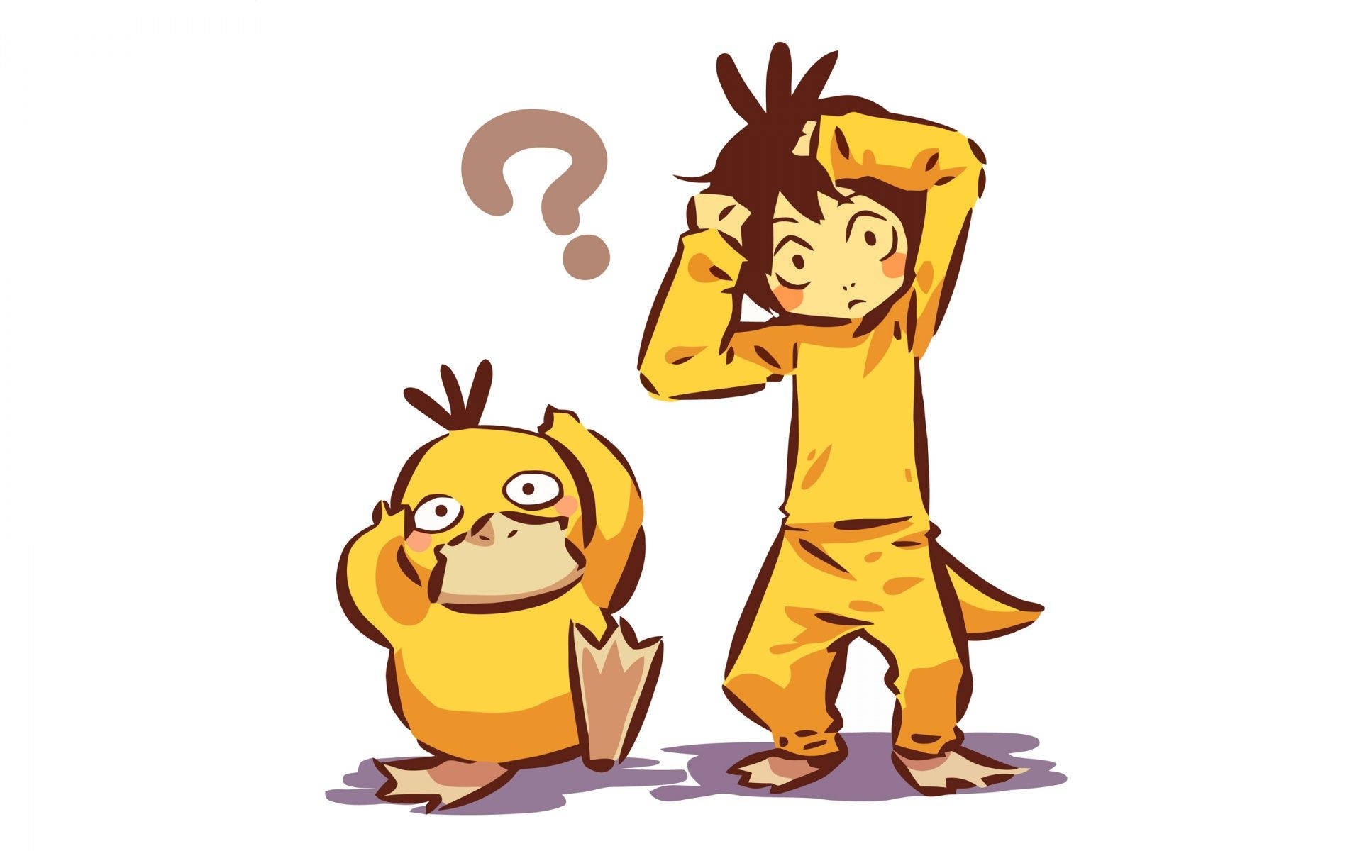 Little Boy And Psyduck
