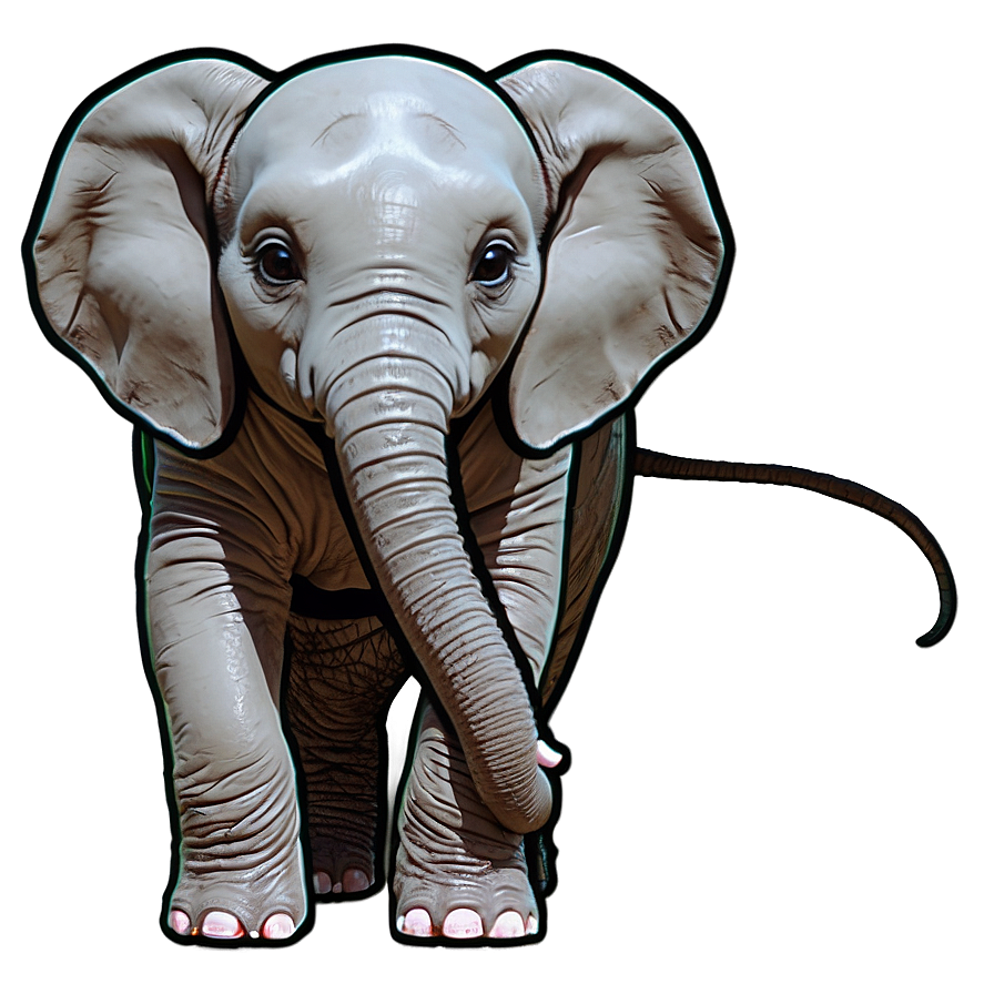 Little Elephant Character Png 06122024 PNG