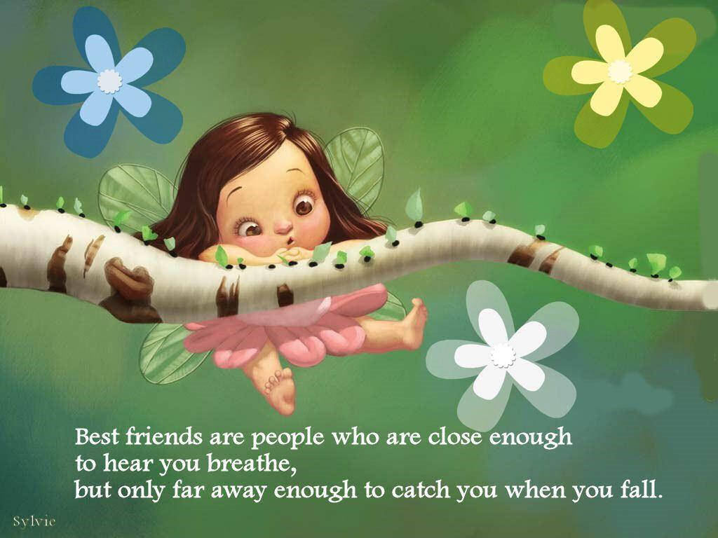 Download Little Fairy Best Friend Quotes Wallpaper 