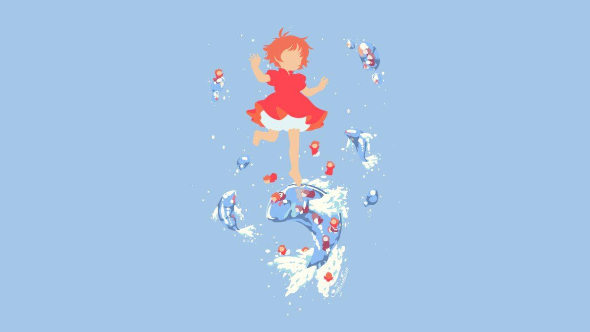 Little Girl Ponyo Art Wallpaper