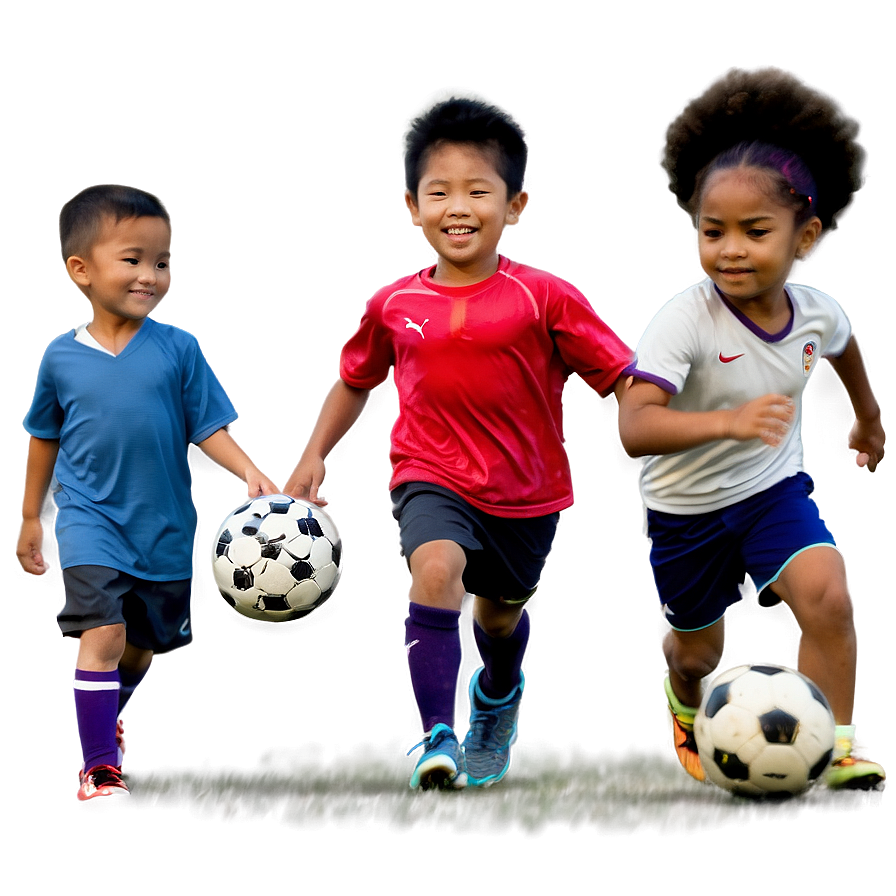 Little Kids Soccer Game Png Ouw PNG