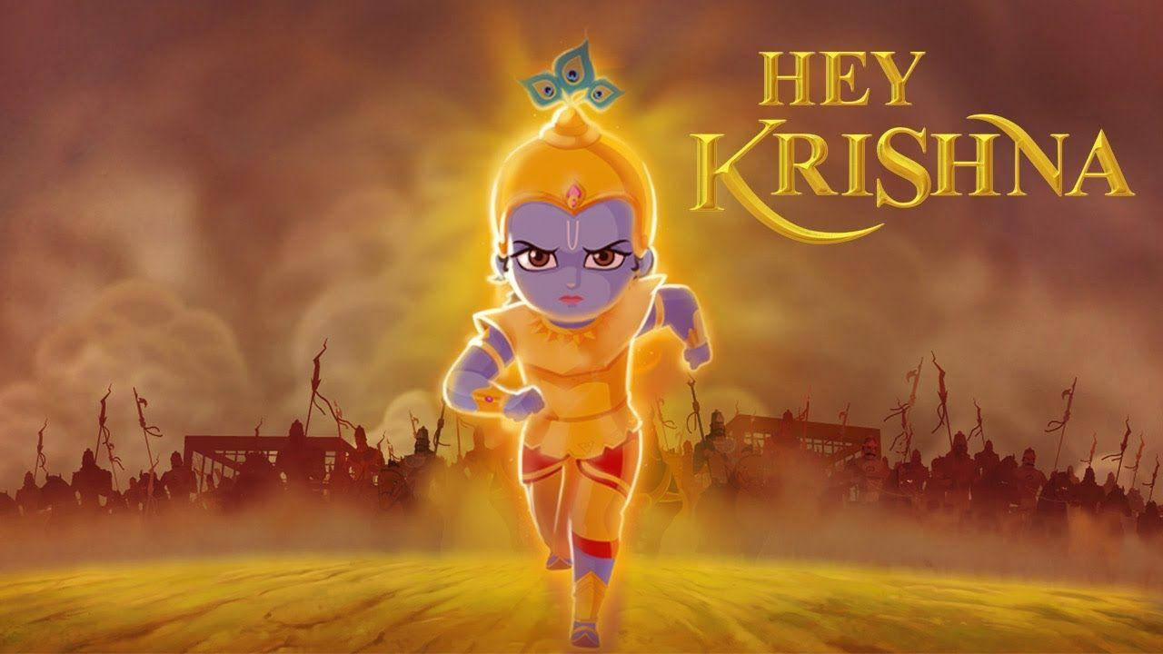 Download Little Krishna Hd Gold Armor Wallpaper 