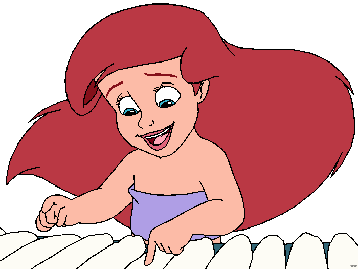 Little Mermaid Animated Character Smiling PNG