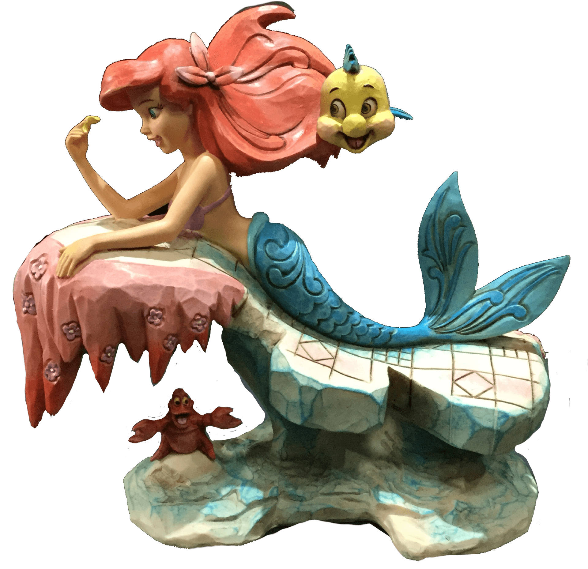 Little Mermaid Ariel Friends Figurine PNG