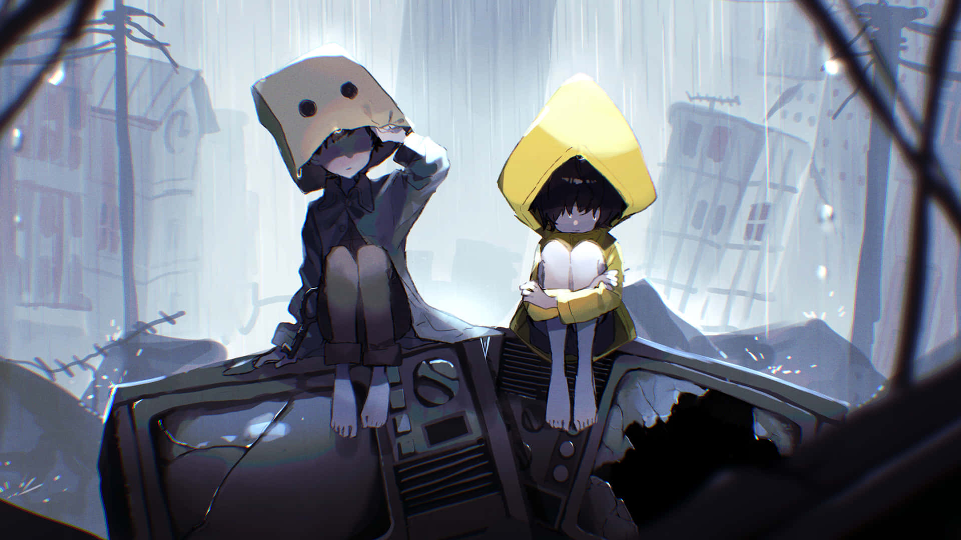 Anime Mono And Six From Little Nightmares 4k Wallpaper