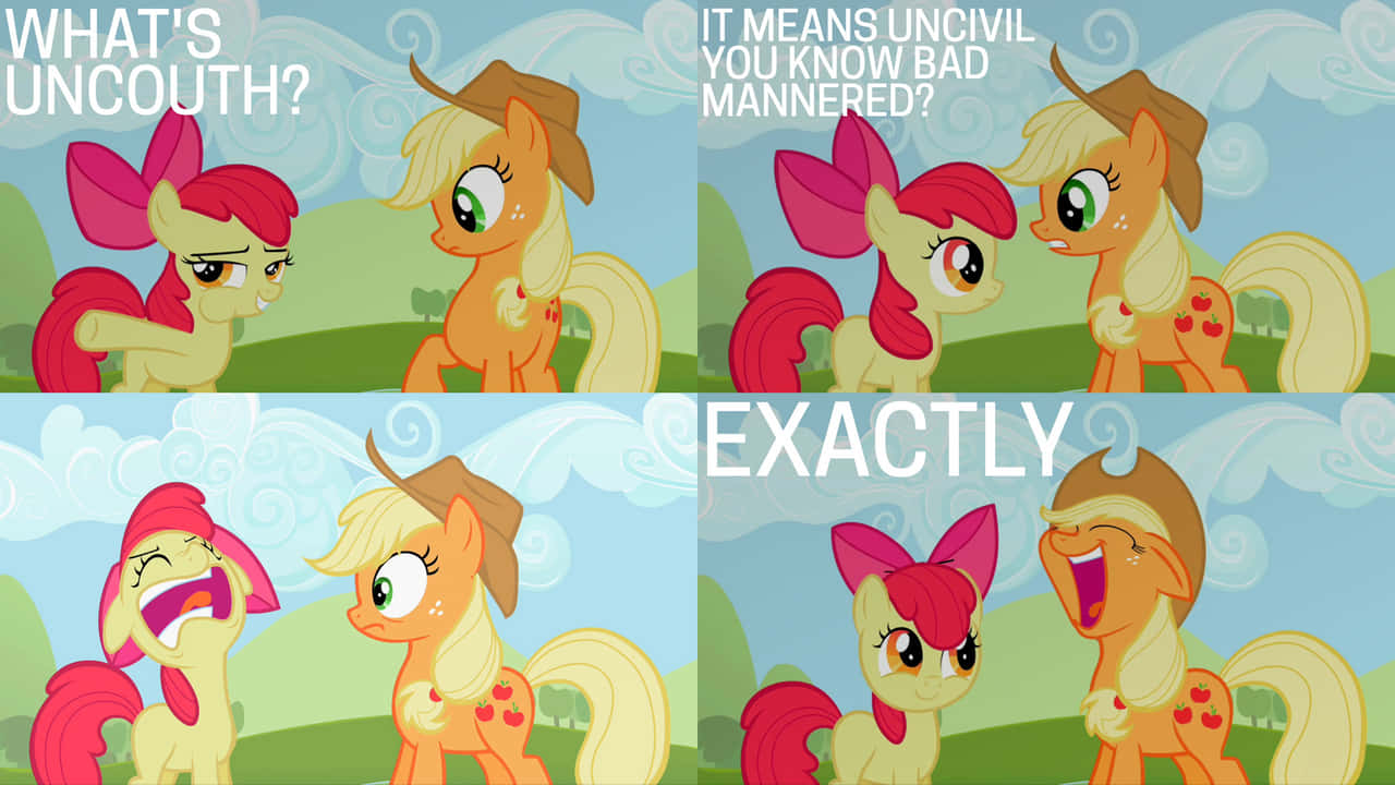 Little Pony Asking About Uncouth Wallpaper