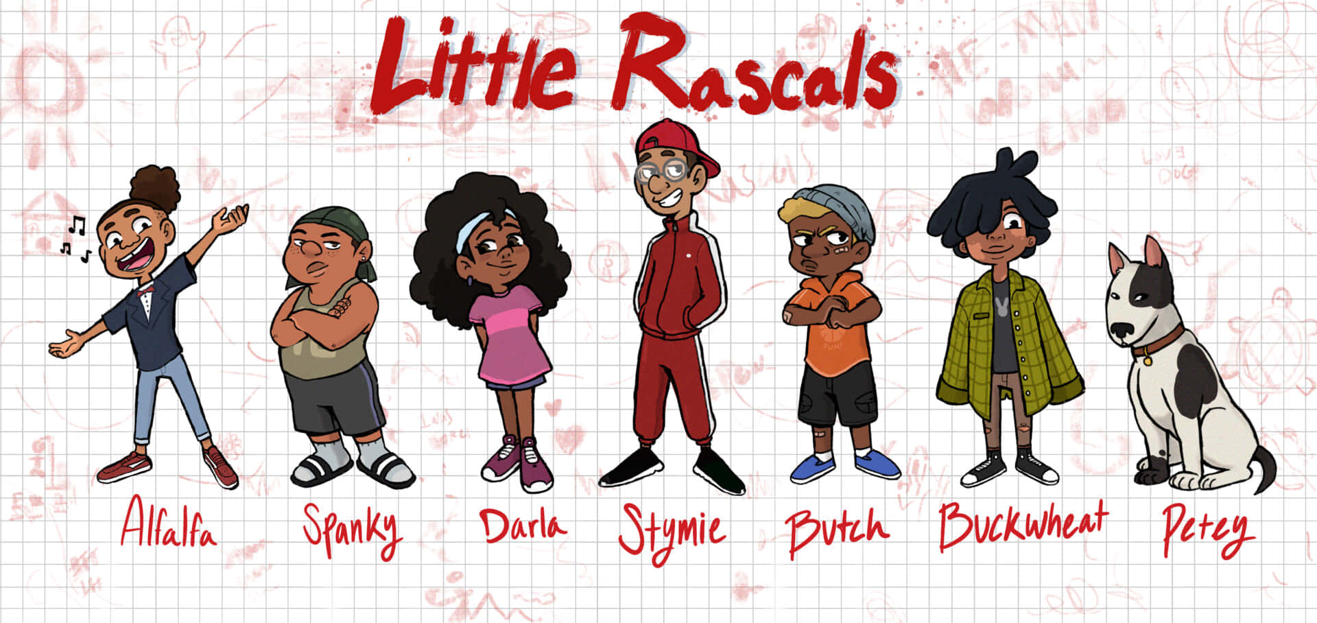 Little Rascals - A Cartoon Of The Characters