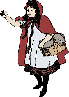 Little Red Riding Hood Illustration PNG