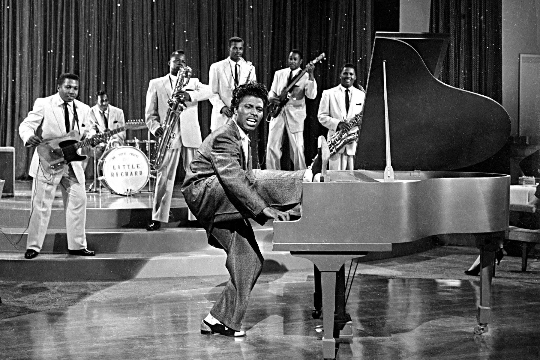 Actuaciónde Little Richard Y Su Banda De Piano En 1956 Fondo de pantalla