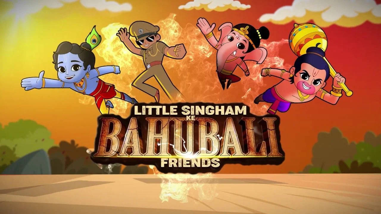 Download Little Singham Bahubali Friends Wallpaper 