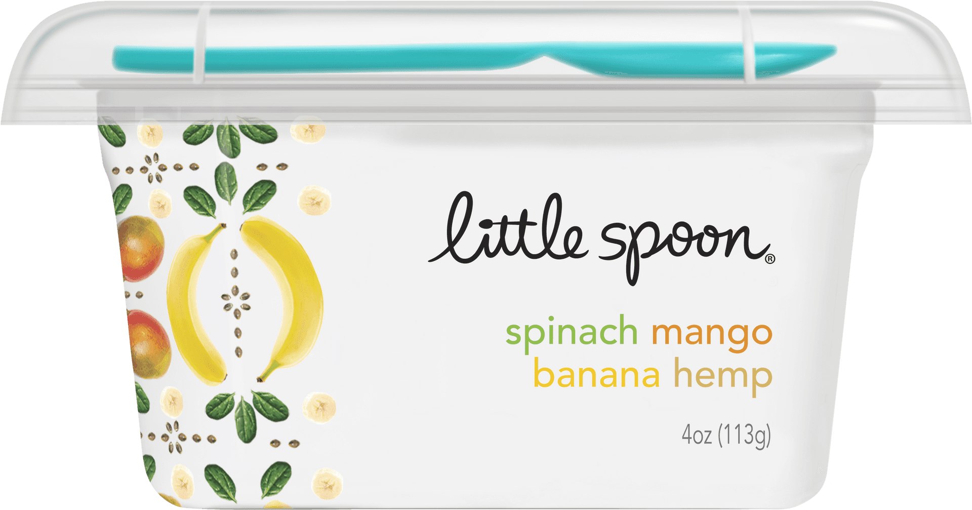 Little Spoon Spinach Mango Banana Hemp Baby Food PNG