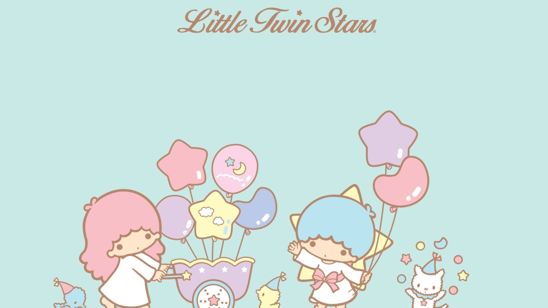 Little Twin Stars Balloons Wallpaper