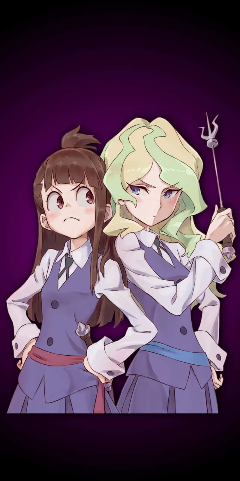 Little Witch Academia Atsuko And Diana Wallpaper