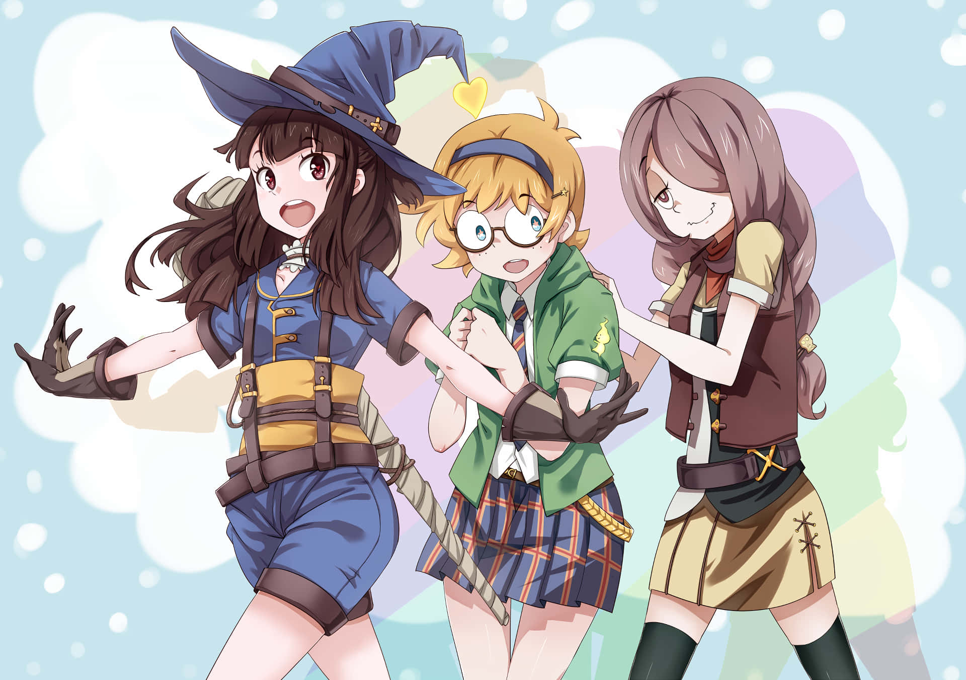 Little Witch Academia Cute Pastel Illustration Wallpaper