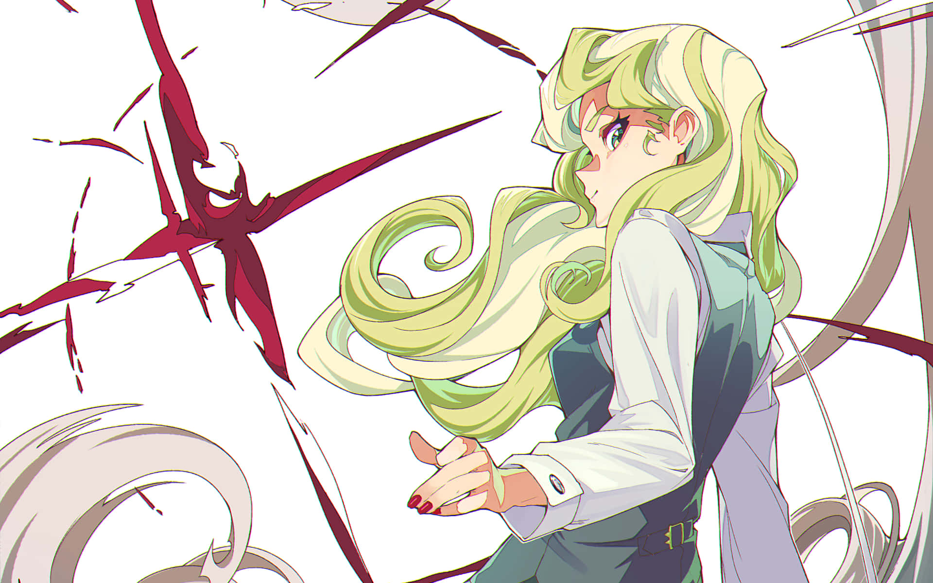 Lille Witch Academia Diana Cavendish Rygsæk Tapet Wallpaper