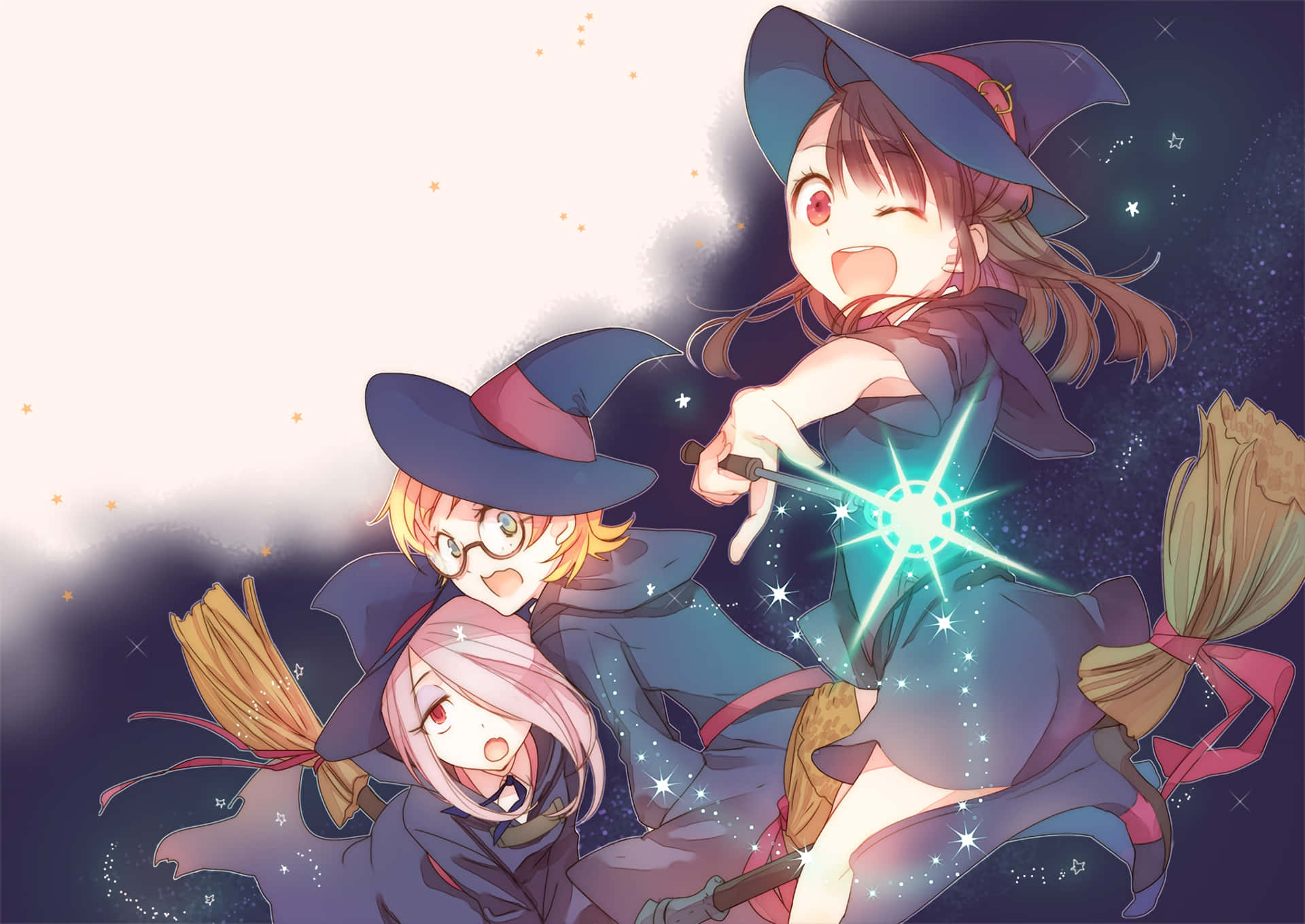Little Witch Academia Funny Trio Wallpaper