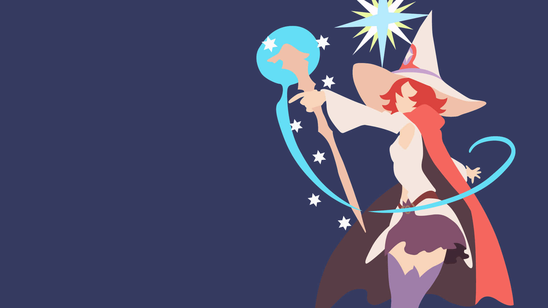 Little Witch Academia Shiny Chariot Minimalist Wallpaper