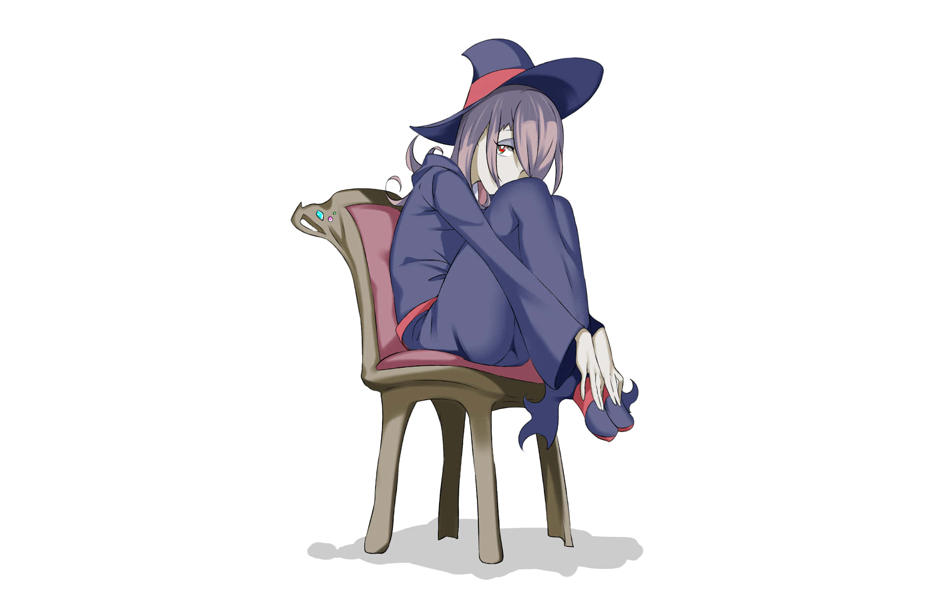 Little Witch Academia Sucy On A Chair Wallpaper