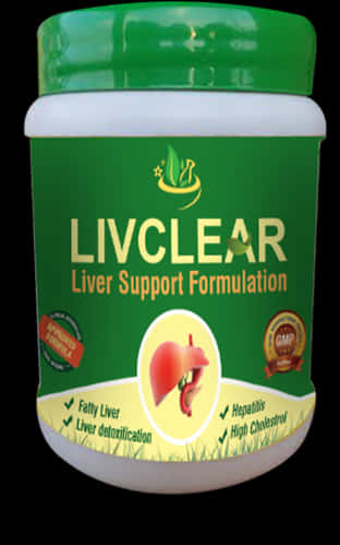 Liv Clear Liver Support Supplement Bottle PNG