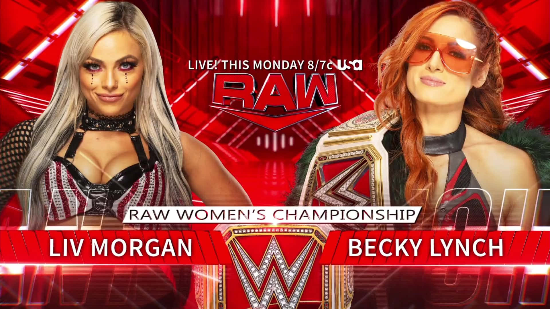 Liv Morgan Vs Becky Lynch Wwe Raw Wallpaper
