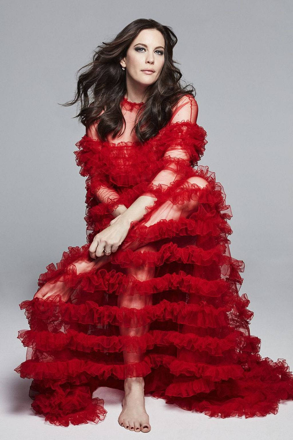 Liv Tyler Red Valentino Tulle Dress Wallpaper
