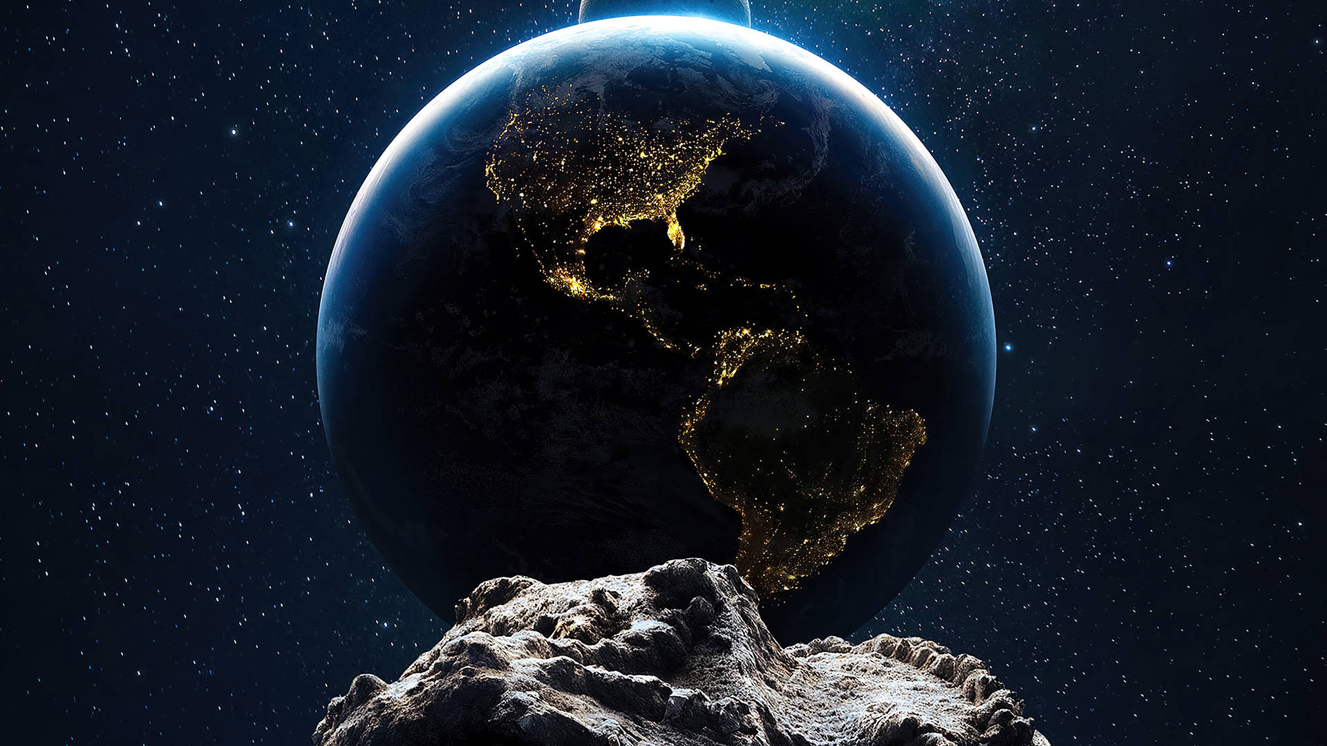 Bildschirmhintergrundlebendiger 4k Uhd Asteroid Bildschirmhintergrund. Wallpaper