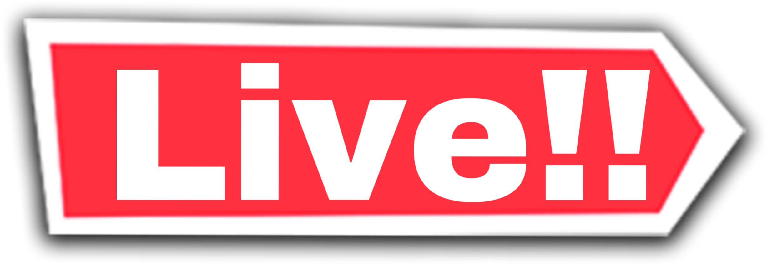 Live Broadcast Sign Graphic PNG