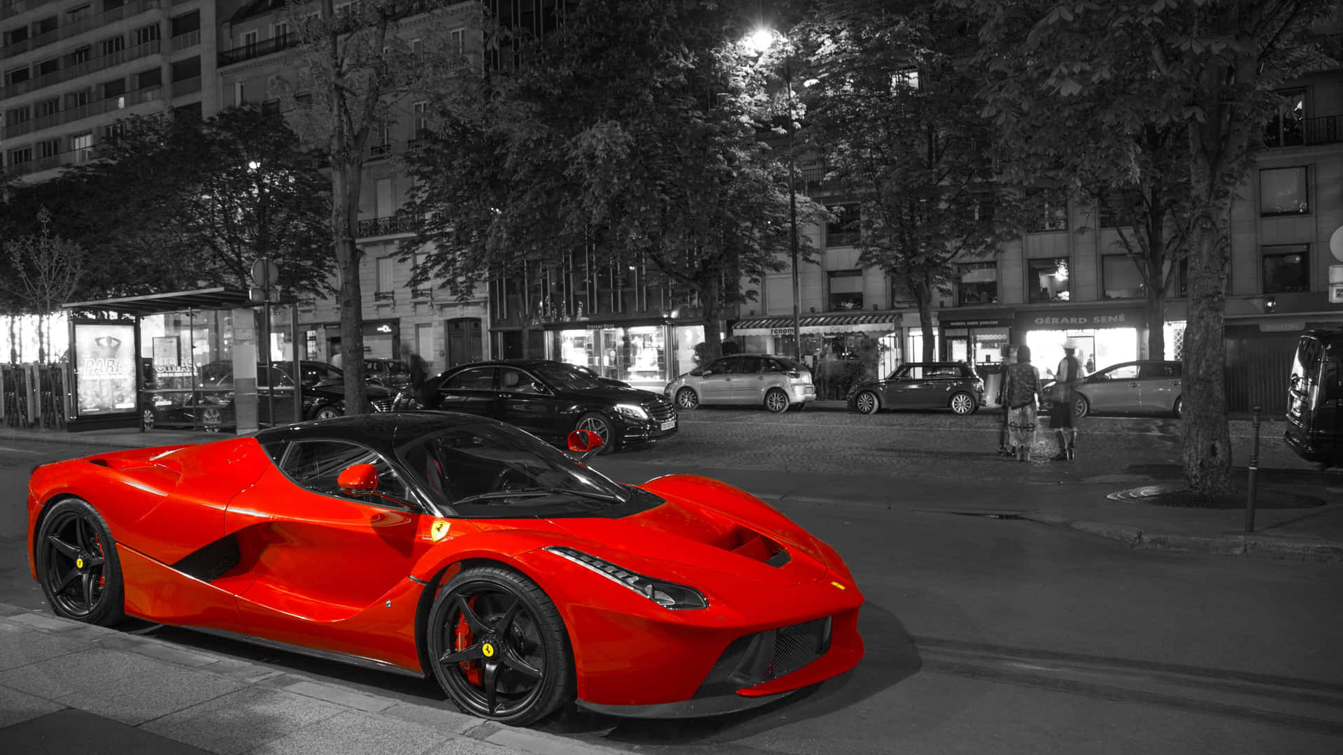Fondode Pantalla En Vivo De Un Ferrari Rojo Fondo de pantalla