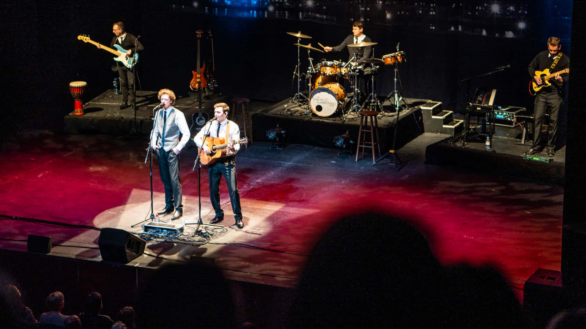 Live Folk Duo Concert Optreden Achtergrond