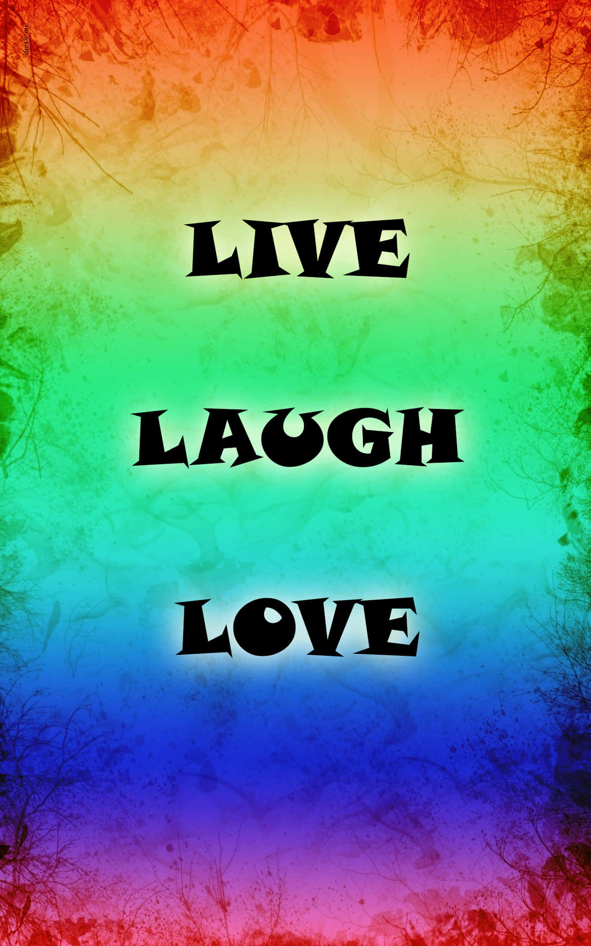 Live Laugh Love - Rainbow Rainbow Wallpaper
