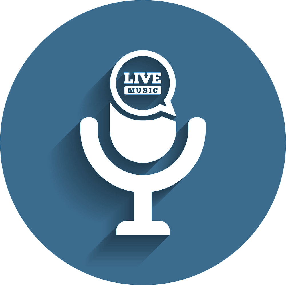 Live Music Microphone Icon PNG