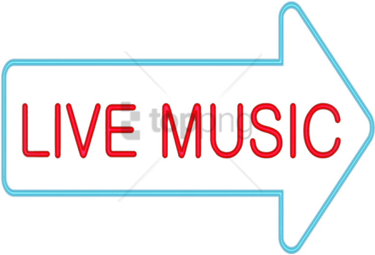 Live Music Neon Sign PNG