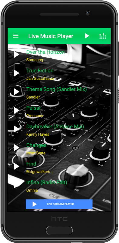 Live Music Streaming App Screen PNG
