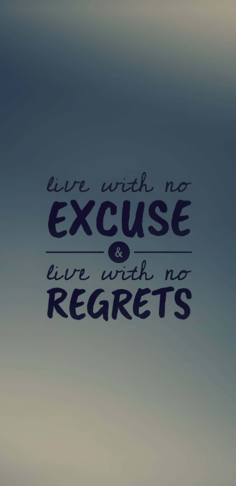 Vivez Sans Excuse, Sans Regrets - Citation Inspirante Fond d'écran