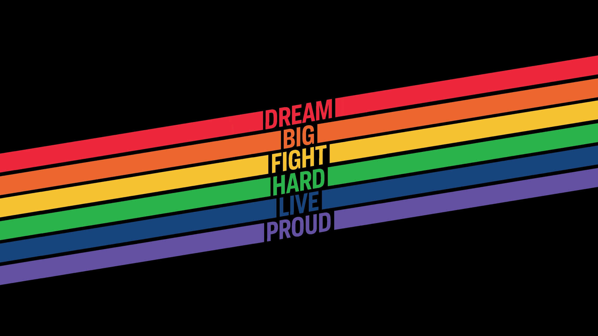 Live Proud Pride Color Wallpaper