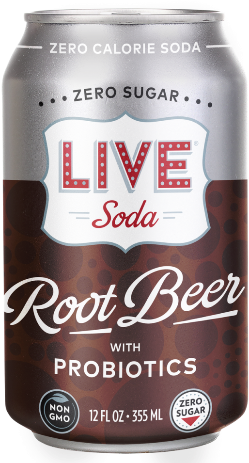 Download Live Soda Root Beer Probiotics Can | Wallpapers.com