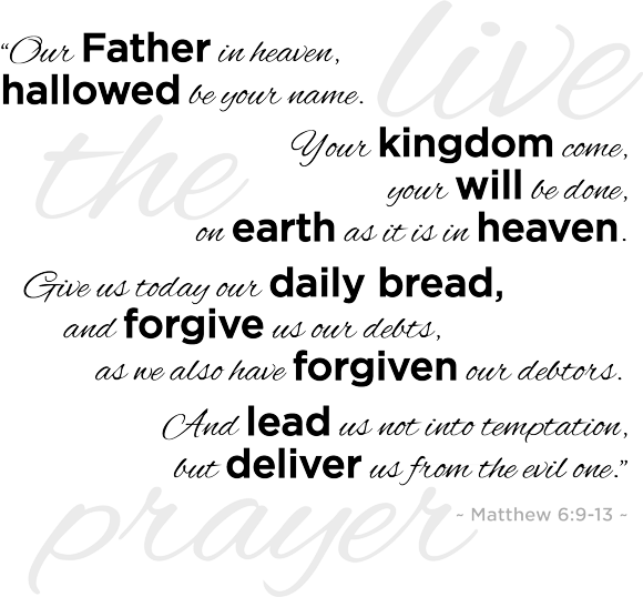 Live The Prayer Matthew6913 Calligraphy PNG